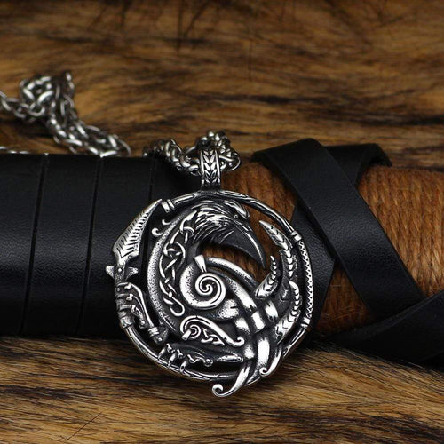 Collier Collier corbeau d'Odin | Acier inoxydable - Odins Hall