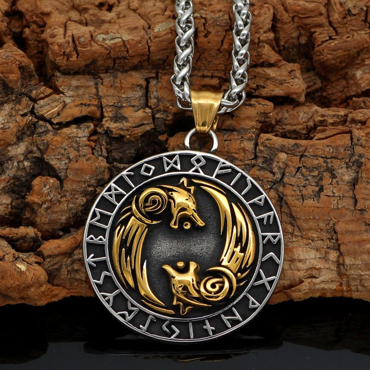Pendentif Geri et Freki | Viking Héritage Pendentif Geri et Freki | Viking Héritage