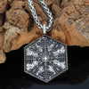 Collier Collier plaque sculptée guide spirituel Vegvisir Argent - Odins Hall