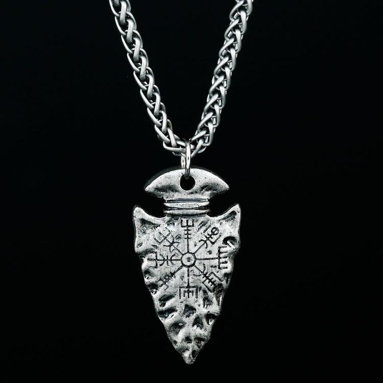 Wikinger Speerspitze Halskette - Vegvisir Symbol
