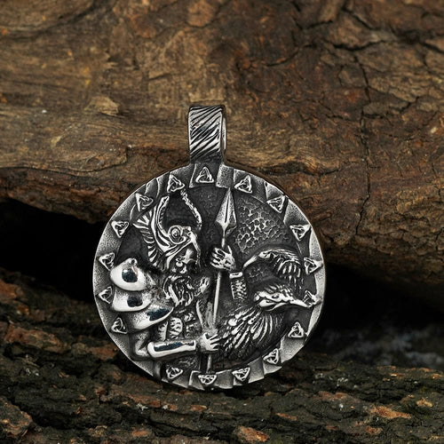 Collier Collier Viking Odin et les corbeaux Huginn et Muninn - Odins Hall