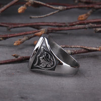 Cross Axe Ring - Edelstahl