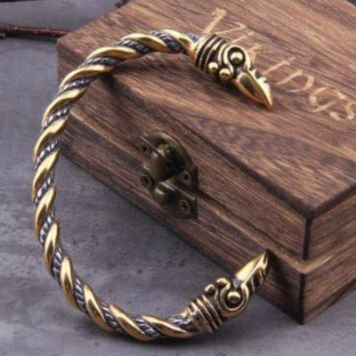 Wikinger-Treue-Armband - Odins Krähen Gold