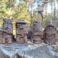 Wikingerstatuette aus Holz Nordische Götter